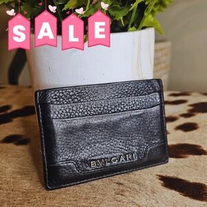 Bvlgari Black Leather Card Holder